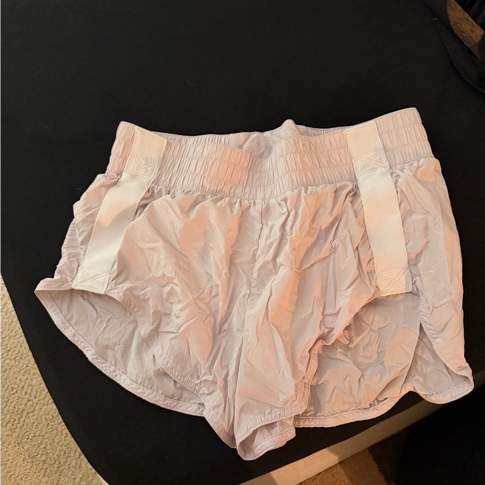 Light lavender free people movement track shorts
